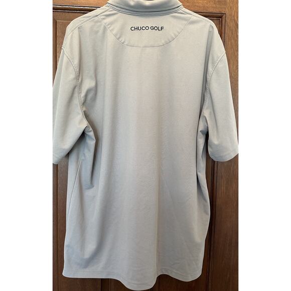 Chuco Golf Men's Executive III Performance Solid Polo Shirt Ash Grey GUC XXL 2XL - Picture 4 of 7
